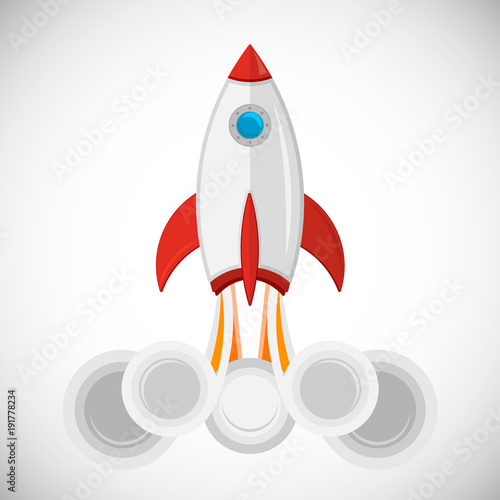 Rocket launch,ship. Vector illustration eps 10