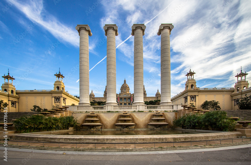 National Palace of Barcelona on mountain Montjuic National Palace of Barcelona on mountain Montjuic