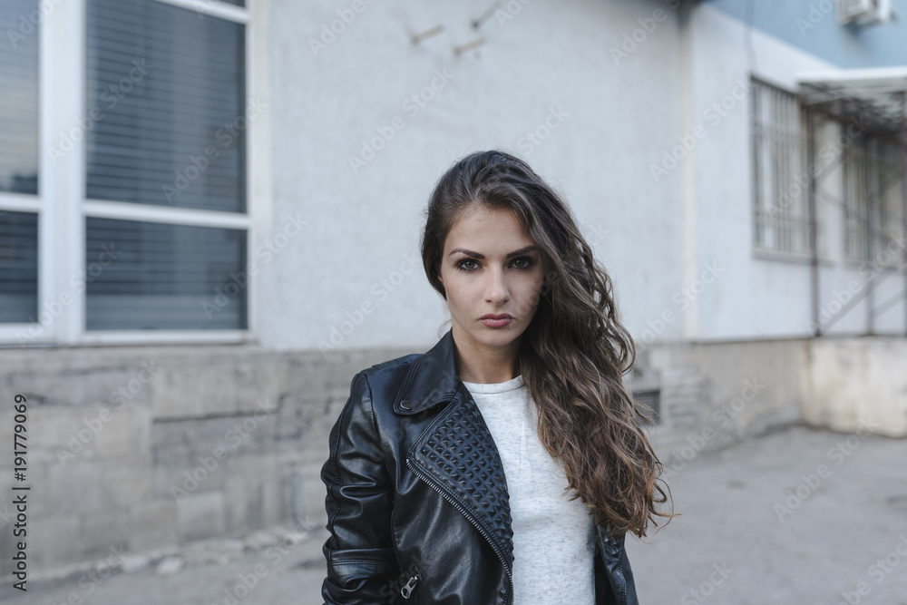 Urban portrait of a young woman Urban portrait of a young woman