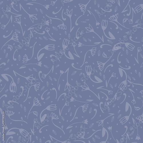 Light blue floral abstract texture seamless