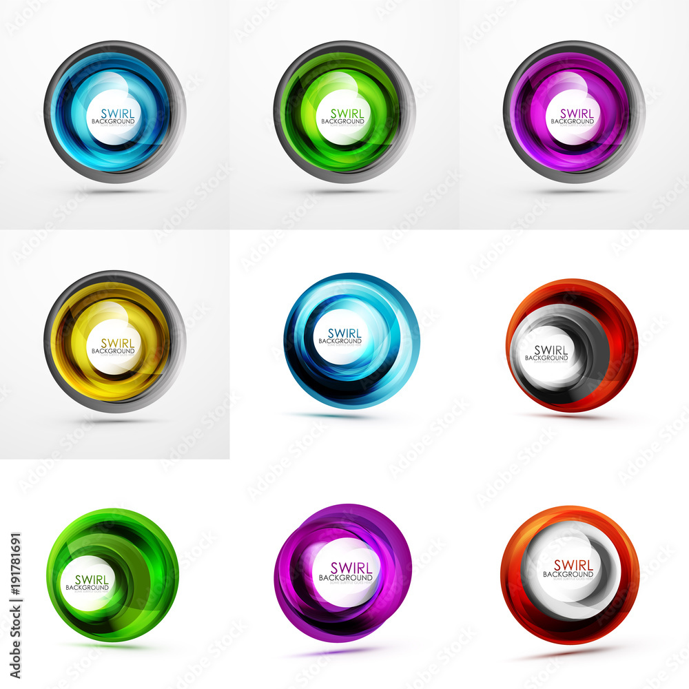 Set of abstract swirls Set of abstract swirls