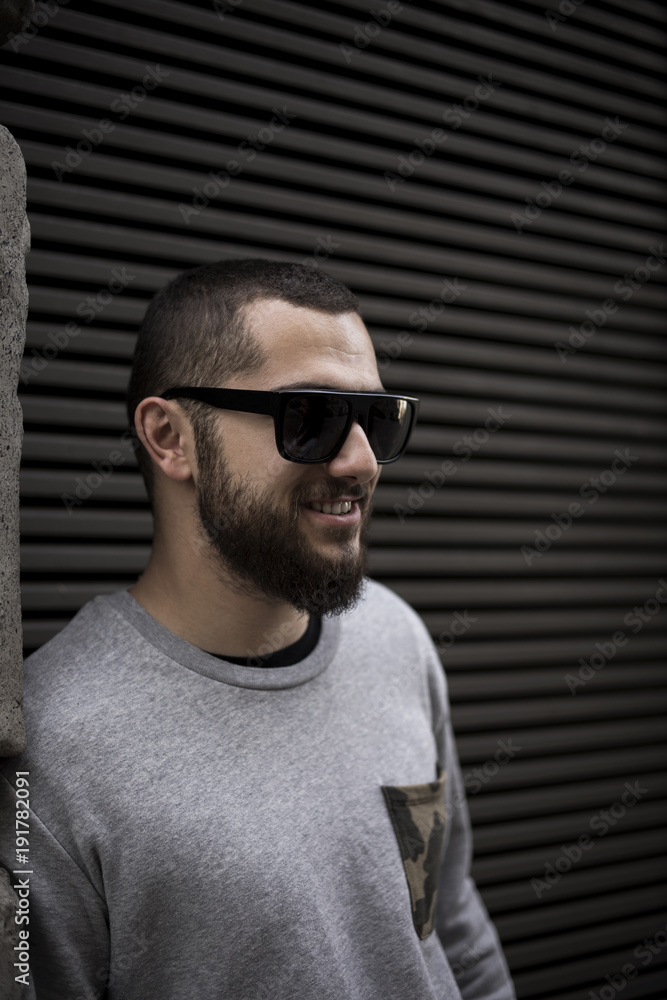 Obraz premium Portrait of a yuong man with beard