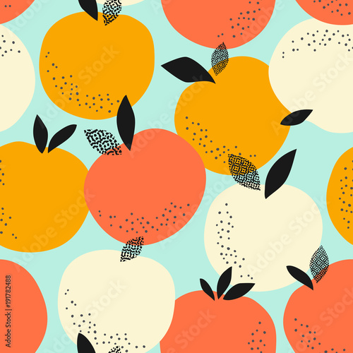 seamless pattern with oranges
