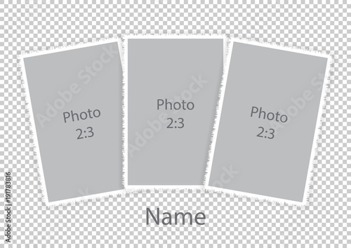 Template modern photoframes soft white frames