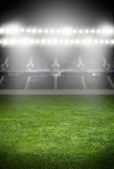 spotlights at the soccer arena