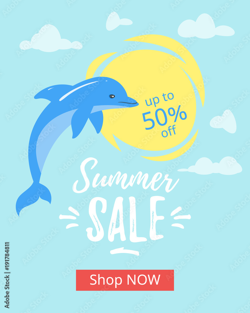 Fototapeta premium Summer Sale banner 
