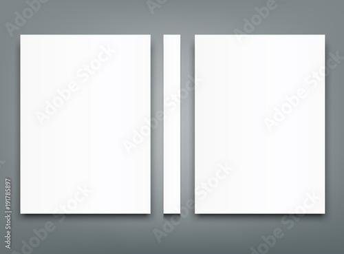 Blank Bi fold brochure mockup cover template