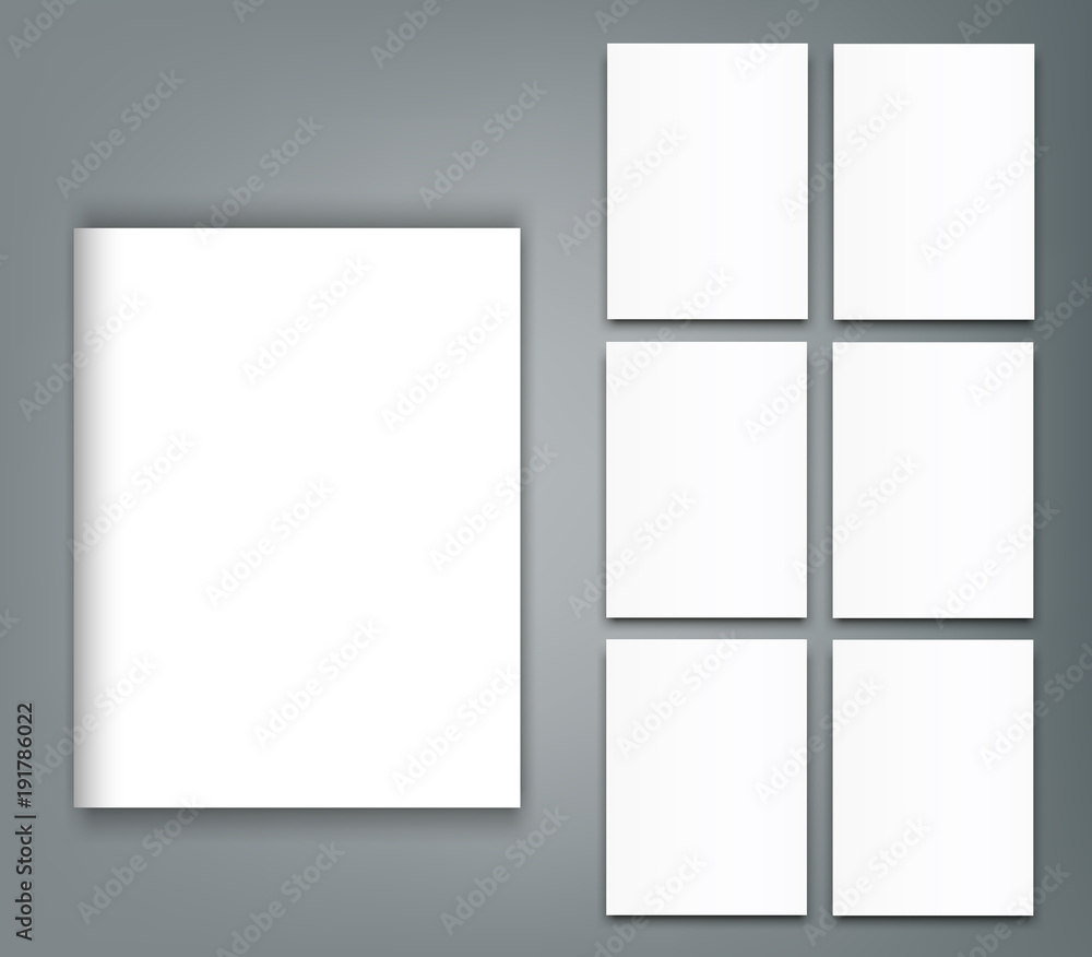 Set of Blank poster bi fold brochure mockup cover template Set of Blank poster bi fold brochure mockup cover template