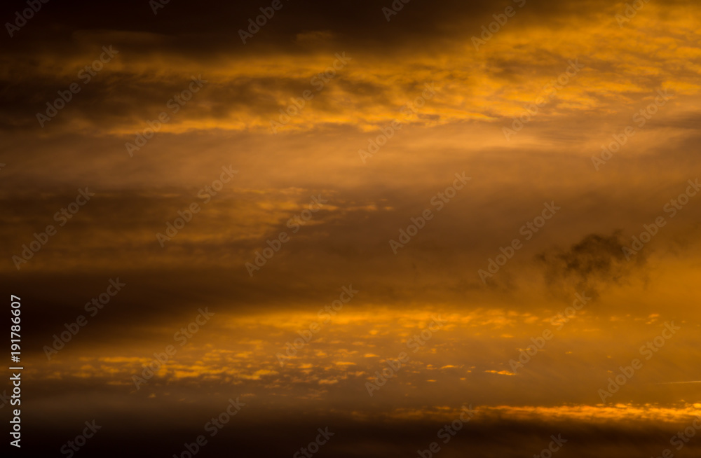 Cloudy Abstract Background at Sunset.
