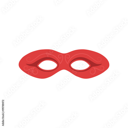 Carnival mask flat design icon