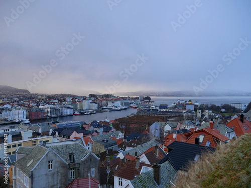 Blick auf Bergen in Norwegen