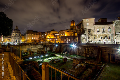 February 2018  Ancient Roman ruins in central Rome  Italy