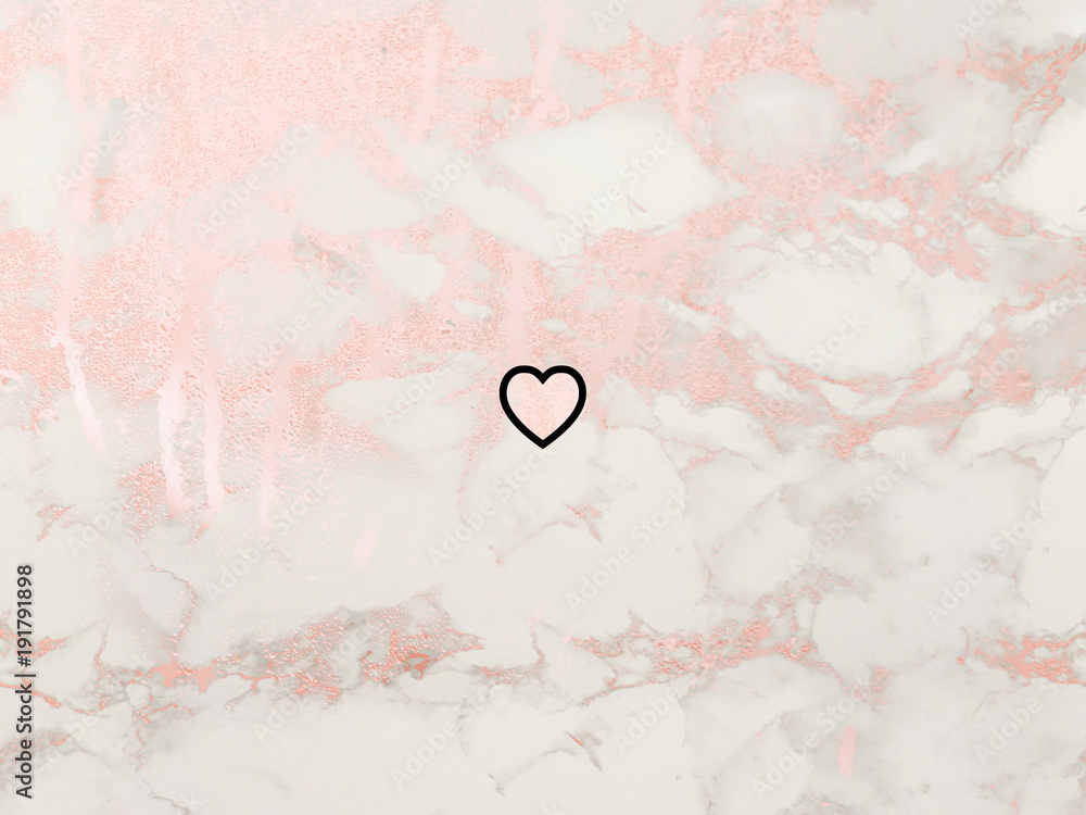 Happy Valentine's day. Heart symbol on pink marble background. Stock  Illustration | Adobe Stock