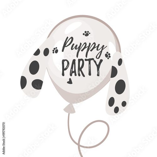 Dog Birthday party greeting card