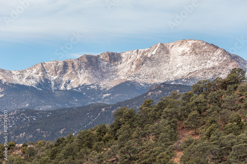 Snow top mountain landscape