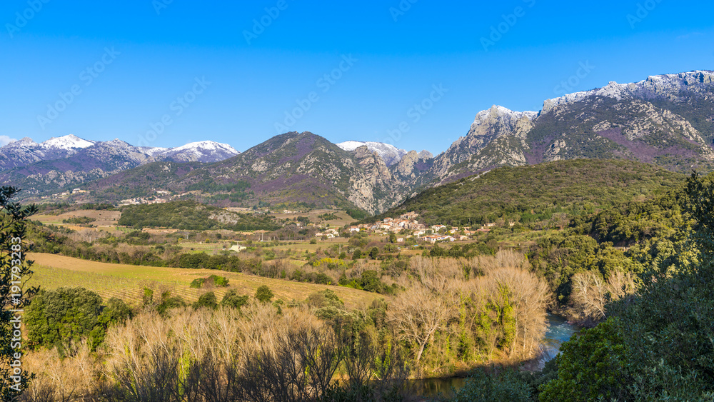 Panorama du Haut-Languedoc, Hérault en Occitanie, France