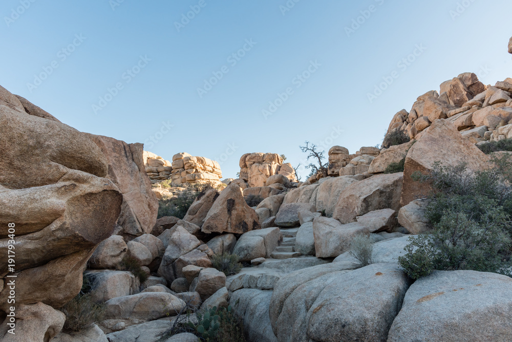 Unique natural rock formation at the Joshua Tree National Park, Southern California Unique natural rock formation at the Joshua Tree National Park, Southern California