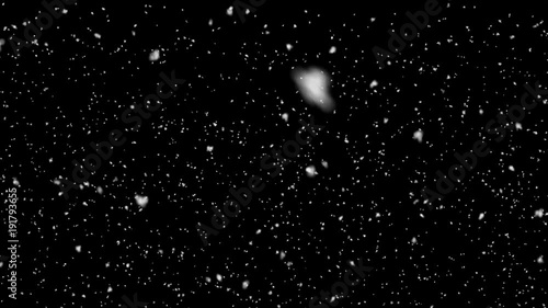 Falling Snow, Alpha channel, PNG+Alpha. Transparent background. Fairy snow.