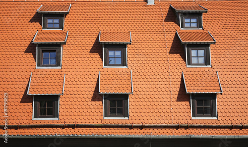 Roof of the house in Bydgoszcz. Poland