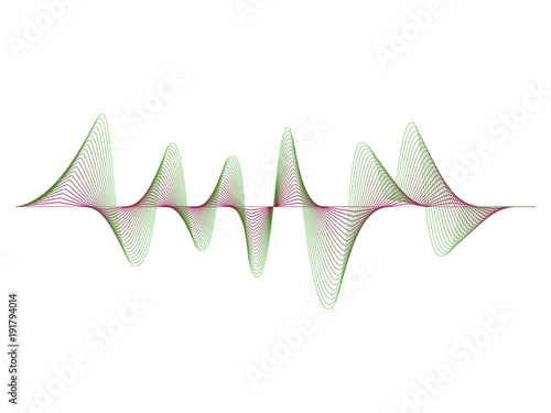 colorful vector design illustration of dynamic sound wave, radio frequency modulation, random sound wave, amplitude wave, vibration,