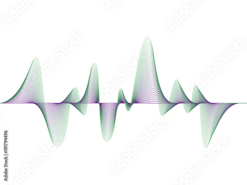 colorful vector design illustration of dynamic sound wave, radio frequency modulation, random sound wave, amplitude wave, vibration,