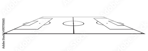 TERRAIN DE FOOTBALL EN PERSPECTIVE