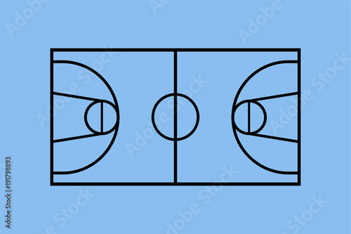 basketball court illustration