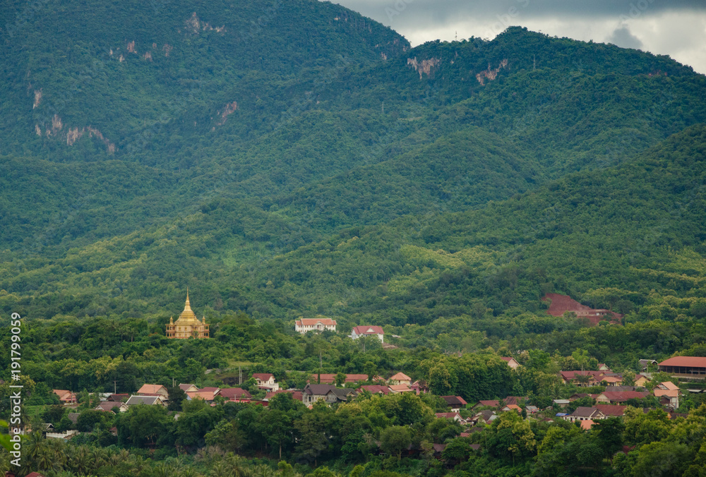 Viewpoint and landscape in Luang Prabang, Laos.