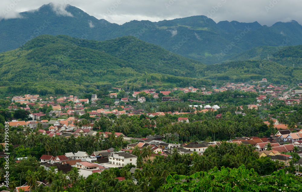 Viewpoint and landscape in Luang Prabang, Laos.