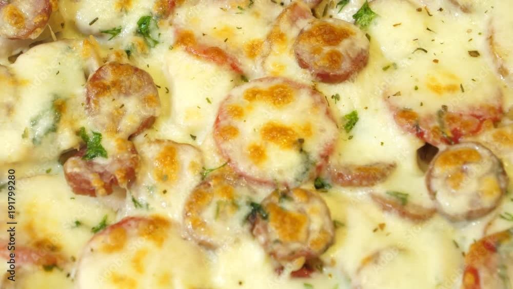 pizza cheese and all its ingredients close-up pizza cheese and all its ingredients close-up