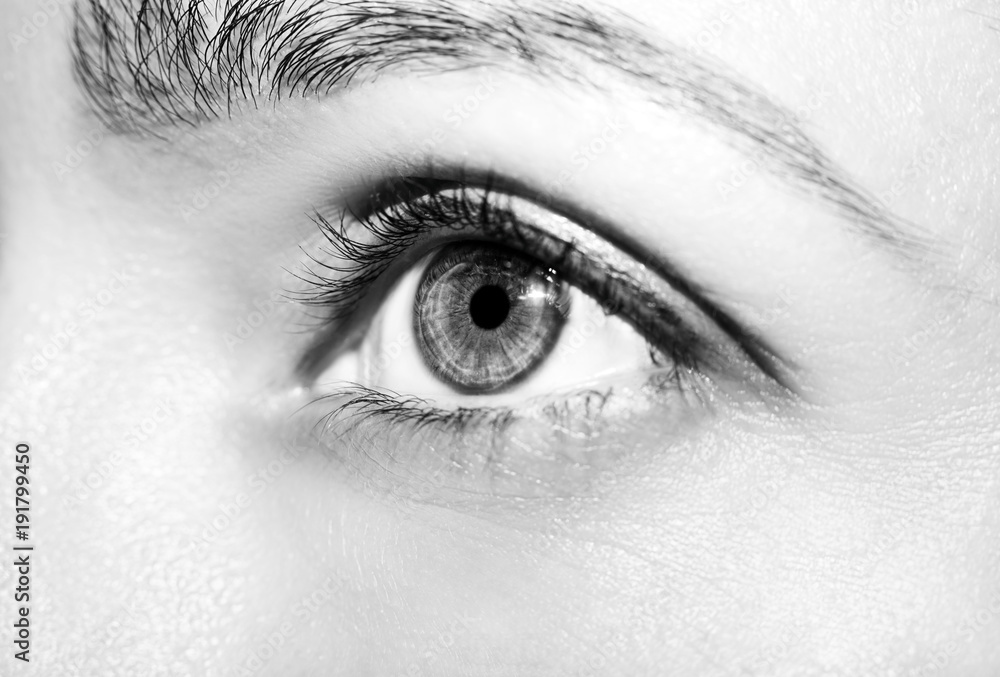 A beautiful insightful look woman's eye. A beautiful insightful look woman's eye.