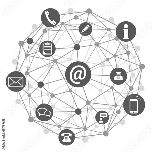 Global communications icon – stock vector