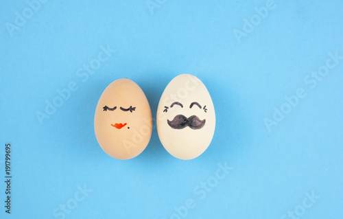 Wallpaper Mural Easter concept.eggs with face Torontodigital.ca