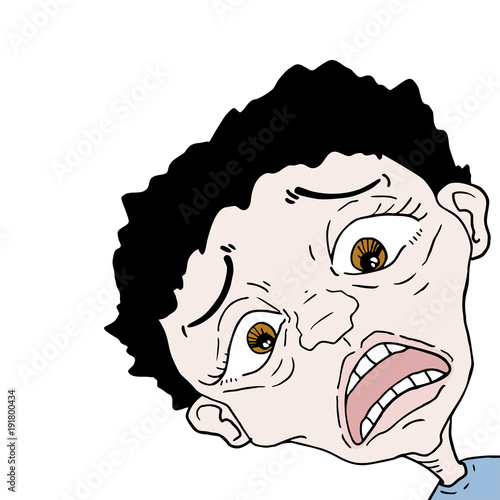 Terrified expression