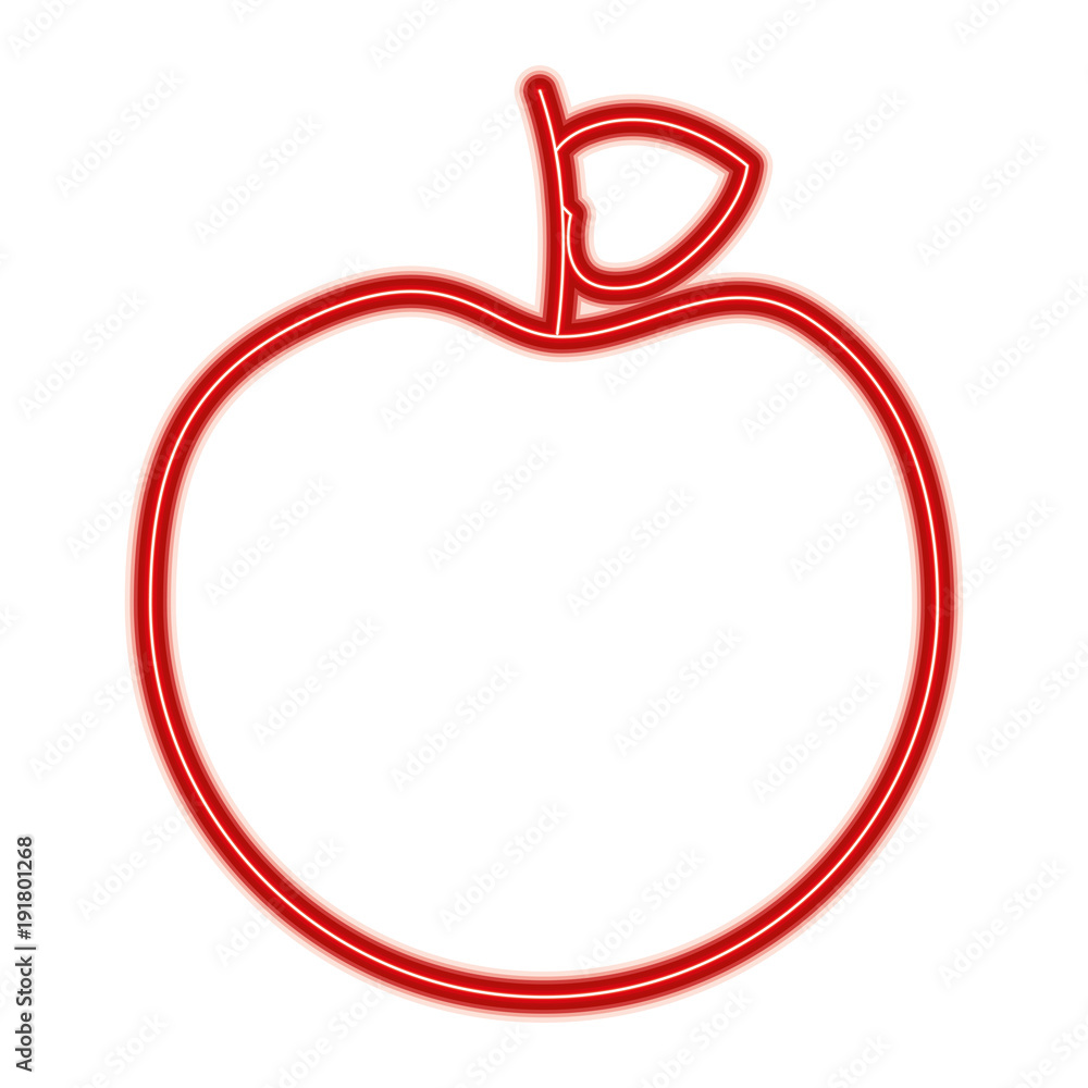 fresh tasty fruit apple nutrition diet vector illustration red line design fresh tasty fruit apple nutrition diet vector illustration red line design