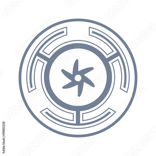 Vector symbol: The Strophalos, or Hecate's wheel, ancient Greek symbol.