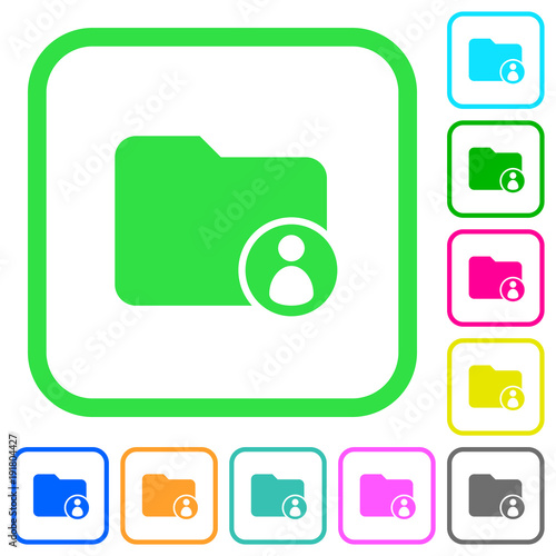 Directory owner vivid colored flat icons