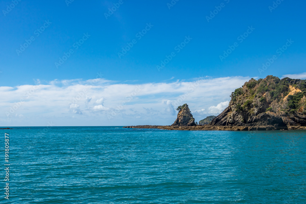 Isolated Rocky Island With Empty Ocean 