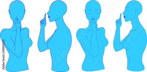 Femme calme en silence