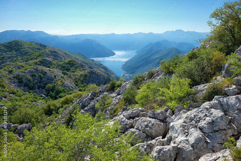 Kotor Bay from Orjen Mountain Range, Montenegro