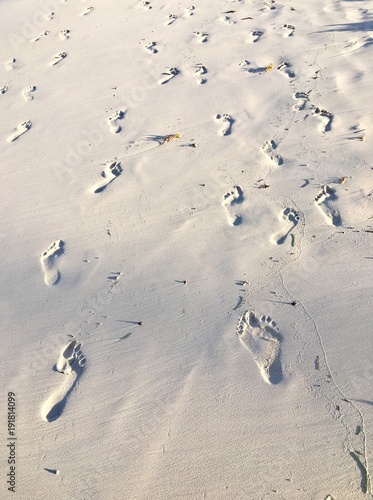 Footprints on the beach