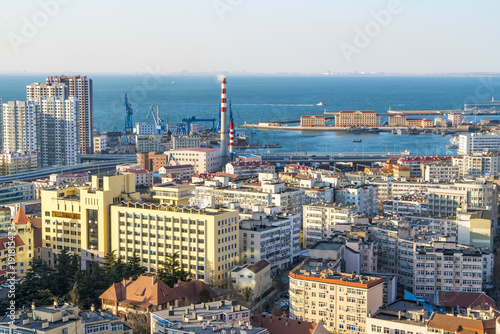 The skyline of the architectural landscape in the old city of Qingdao