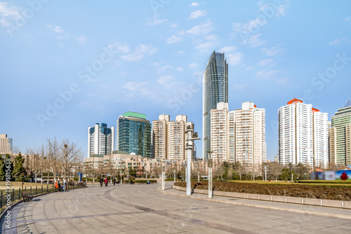Qingdao city centre building landscape and urban skyline © 昊 周