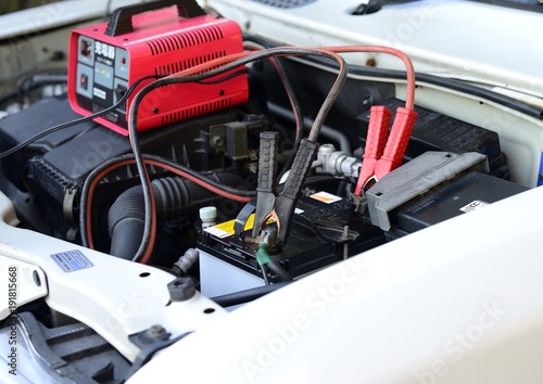 自動車のバッテリー充電