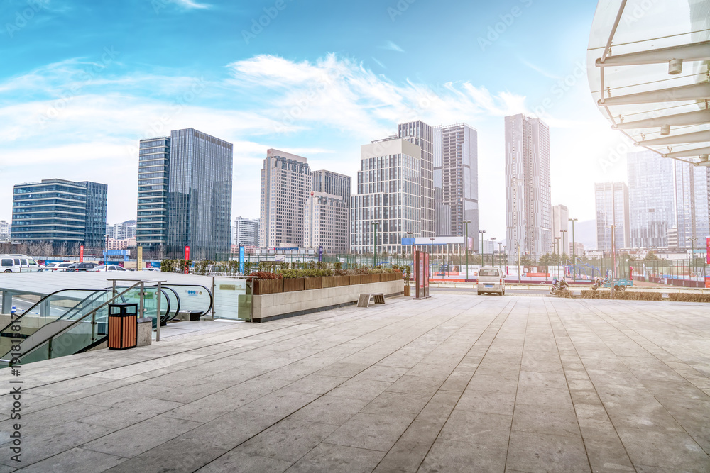 Qingdao city center square building landscape and urban skyline Qingdao city center square building landscape and urban skyline