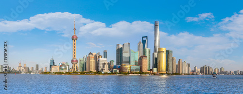 Canvas Print Urban architectural landscape in the Bund, Shanghai