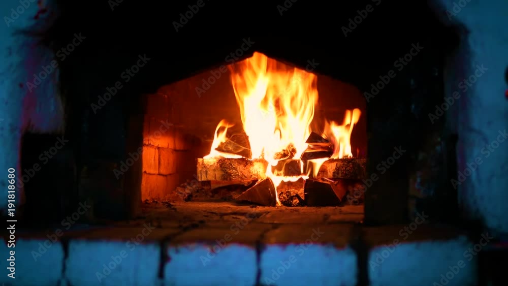 Wood-burning in the russian stove Wood-burning in the russian stove