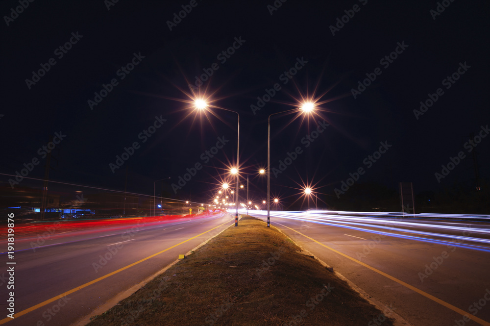 traffic highway road at night