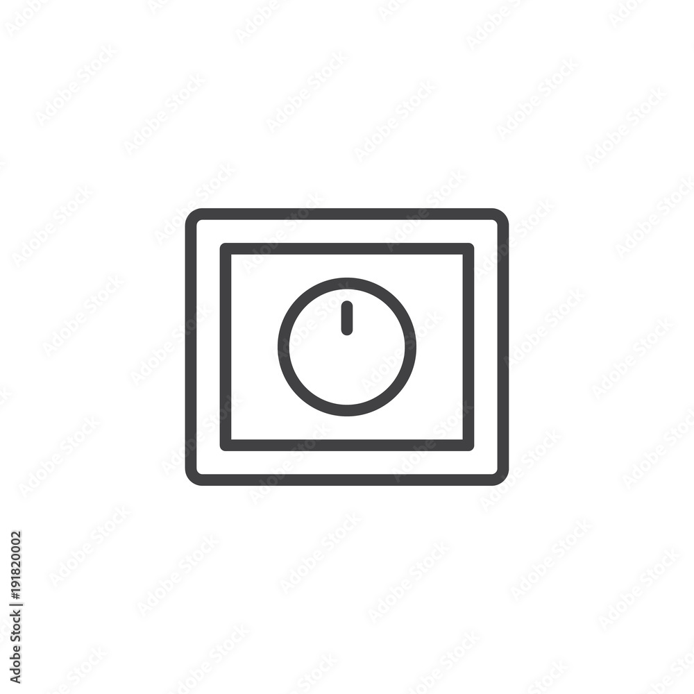 Light dimmer switch line icon, outline vector sign, linear style pictogram isolated on white. Symbol, logo illustration. Editable stroke Light dimmer switch line icon, outline vector sign, linear style pictogram isolated on white. Symbol, logo illustration. Editable stroke