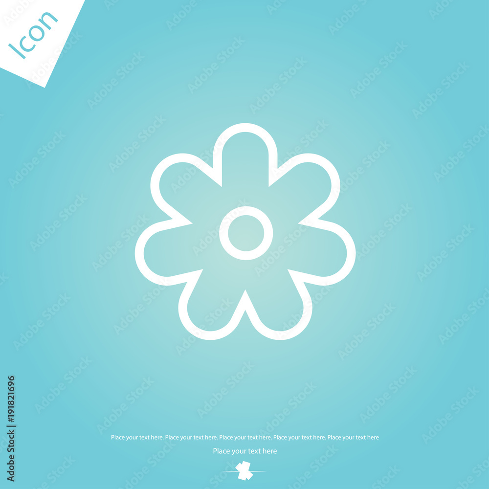 flower icon line icon flower icon line icon